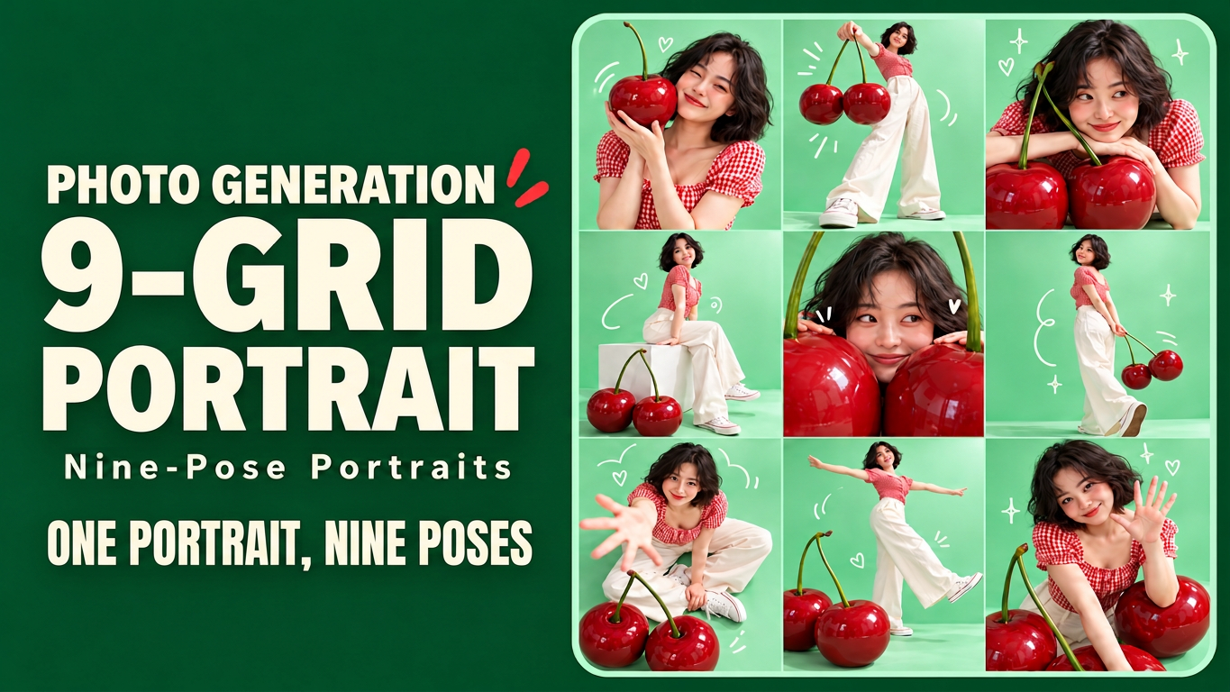 9-Grid Portrait Generator