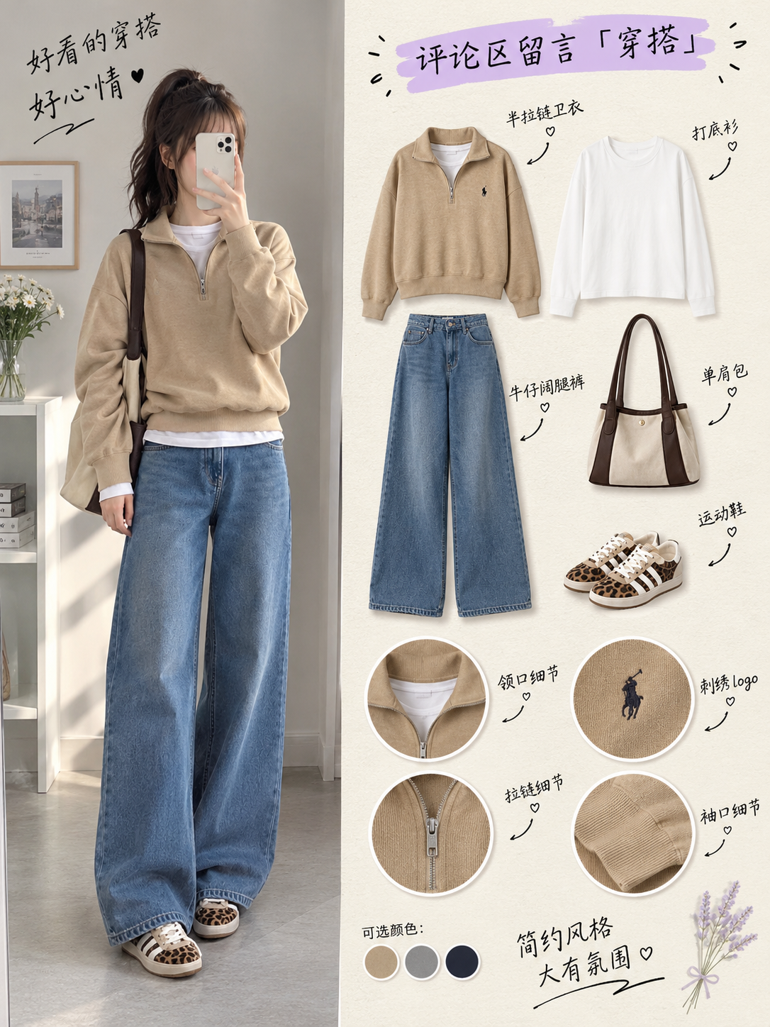 OOTD 平铺标注海报