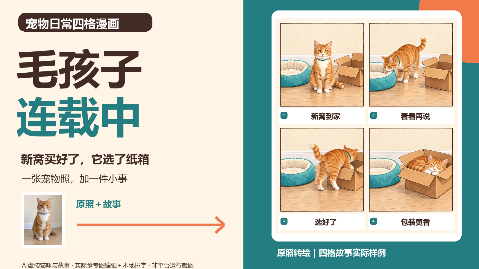 毛孩子连载中｜宠物日常四格漫画